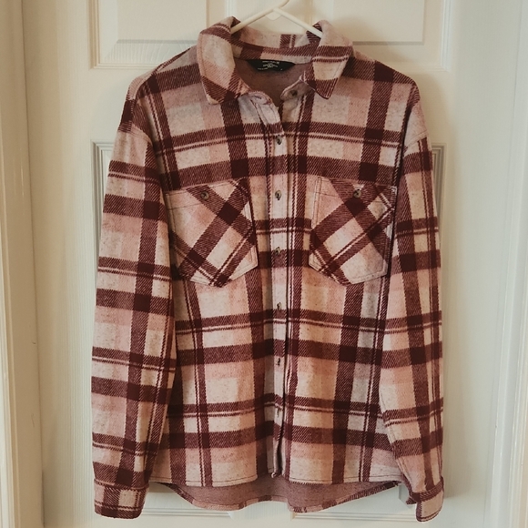 Cute Plaid Button-Up Flannel - Picture 1 of 4